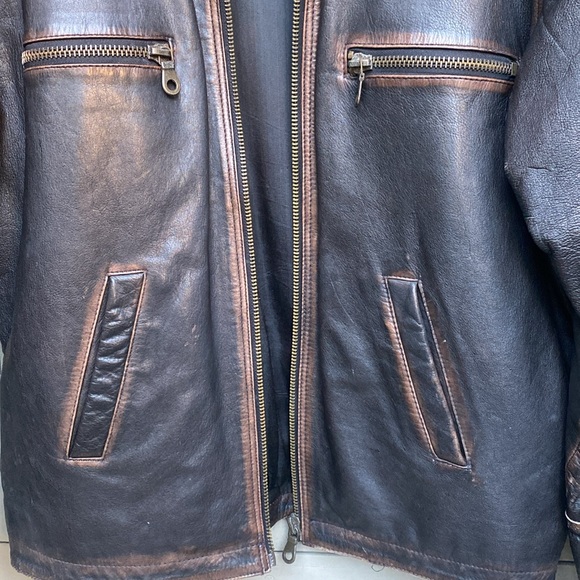 vintage leather jacket from Camden town, England, copyright brand size medium - Picture 6 of 12